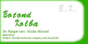 botond kolba business card